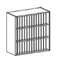 Preview: Aufsatzschrank   BxHxT 90 x 92 x 40 cm