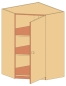 Preview: Unter-Eckschrank   BxHxT 80 x 120 x 80 cm