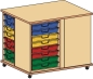 Preview: Fahrbare Containerinsel   BxHxT 108 x 88 x 85 cm