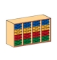 Preview: Materialcontainer als Aufsatzschrank   BxHxT 138,3 x 80 x 50 cm