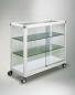 Preview: Glasvitrine 120cm fahrbar Türen SG, Rückw. u.Seiten Plexi