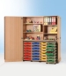 Preview: Garagenschrank mit 4 Schuladen- container bunt, 150x190x50 cm