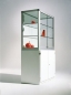 Preview: Glasvitrine 100cm mit Schrank ganz Sicherheitsglas