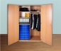 Preview: Garderobenschrank mit MW 16 Boxen, BHT 128x190x….cm