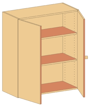 Aufsatzschrank   BxHxT 90 x 110 x 40 cm