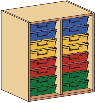 Materialcontainer als Aufsatzschrank   BxHxT 70,2 x 80 x 50 cm