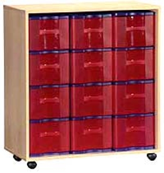 Materialcontainer, fahrbar 3x4 hohe Modulboxen