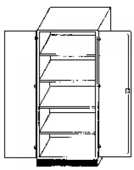 95T 50 | Hochschrank mit Drehtüren