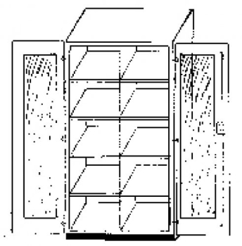 95GG 40M | Hochschrank mit ganz verglasten Türen