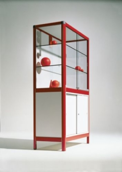 Glasvitrine 100cm mit Schrank Türen u. Seiten Sicherheitsglas