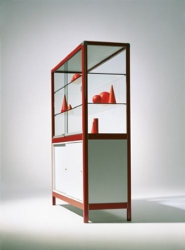 Glasvitrine 120cm mit Schrank Türen SG, Rückw. u.Seiten Plexi