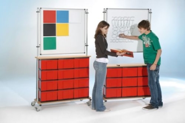 Easy Wall Board, doppelseitig EW 12 hohe Schübe in Rot
