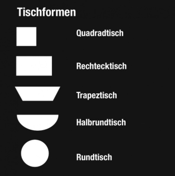 Klapptisch Modell MEN, Melaminharzplatte mit ABS-Kante