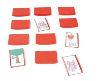 ErgoPic® Kartenhalter 12er-Set, rot (ohne Karten)