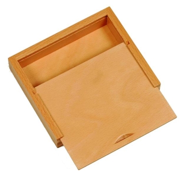 Holzbox mit Schiebedeckel zum Hochstellen, 16,5 x 4 x 3,4 cm