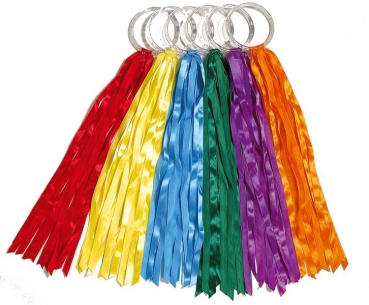 Rainbow Hoops large, 6er-Set mit 60 cm langen Bändern