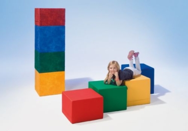 Sitzhocker CuBe, Sitzhöhe 35 cm Baumwollstoff ?????