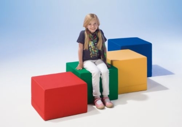 Sitzhocker CuBe, Sitzhöhe 45 cm Baumwollstoff ?????