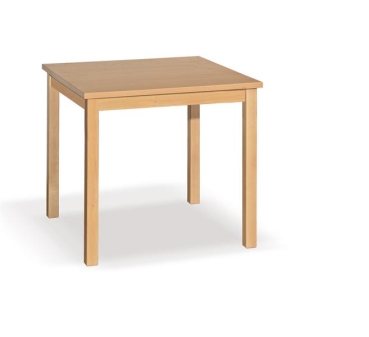 Holztisch Serie QG, quadratische Tischbeine