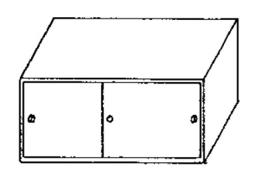 120HOS 50 | Oberschrank mit Holzschiebetüren