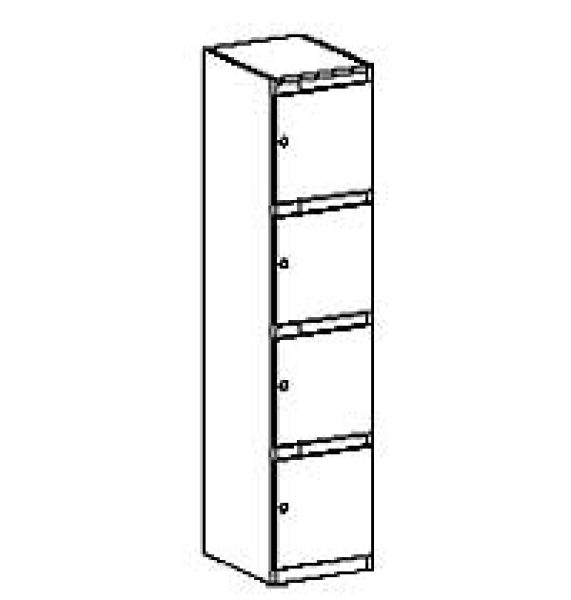 Schließfachschrank BxHxT 42 x 190 x 50 cm