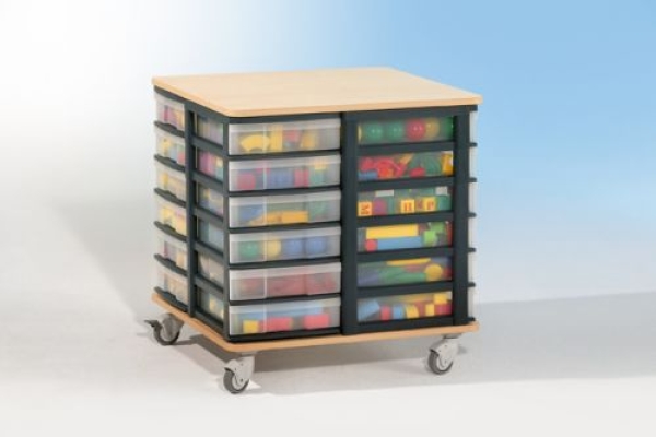 Spielinsel "A-Toll Midi", 24 In- Box in transparent, 75x80x75 cm