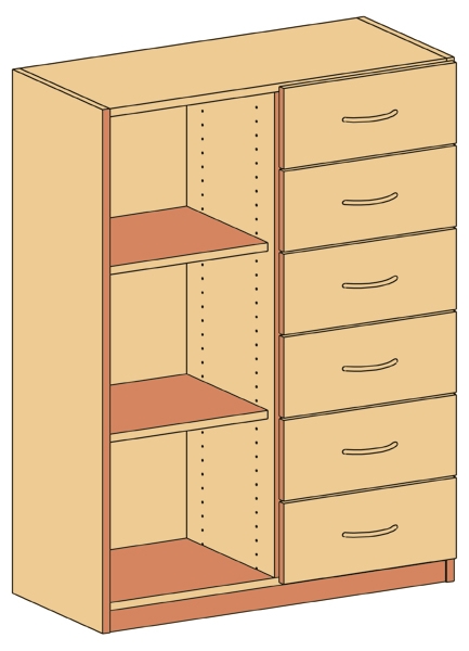 Unterschrank   BxHxT 90 x 120 x 40 cm