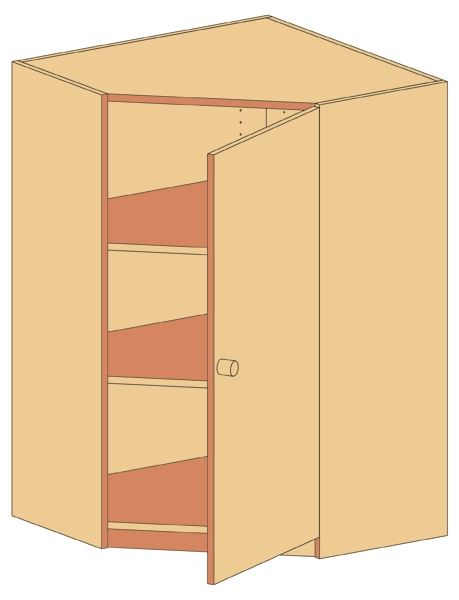 Unter-Eckschrank   BxHxT 80 x 120 x 80 cm