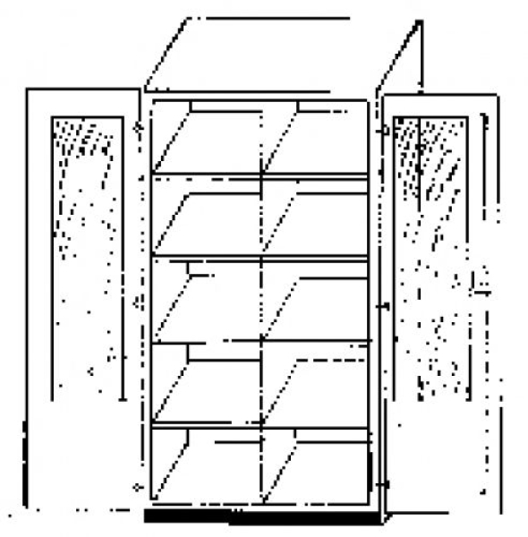 95G 40M | Hochschrank mit 2/3 verglasten Türen