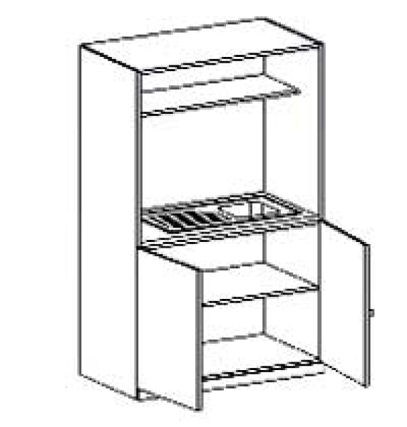 Schrankküche Typ 1   BxHxT 95 x 190 x 65 cm