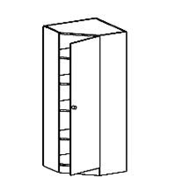 Eckschrank   BxHxT 80 x 190 x 80 cm