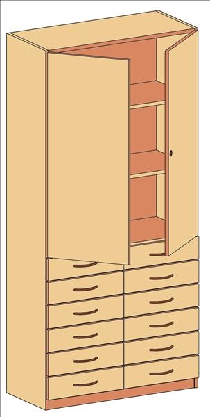 Schrank   BxHxT 90 x 190 x 40 cm