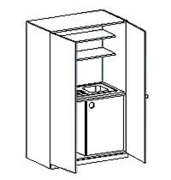 Schrankküche Typ 2   BxHxT 120 x 190 x 65 cm