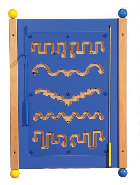 Wandelement blau MDF Magnet Rallye, 80 x 56 cm