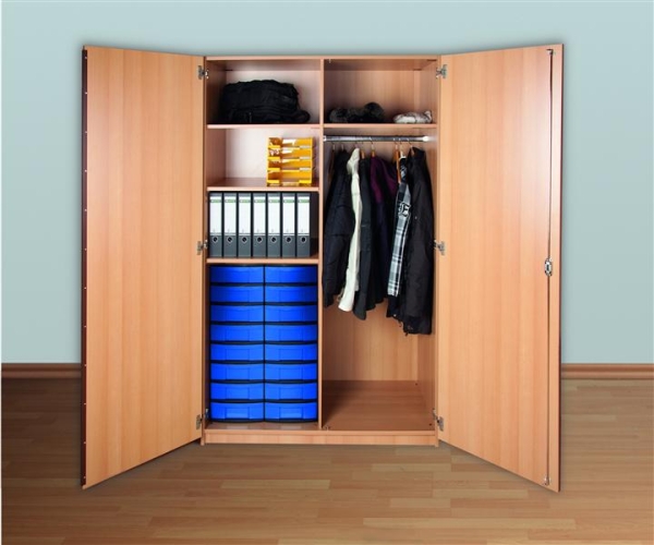 Garderobenschrank mit MW 16 Boxen, BHT 128x190x….cm