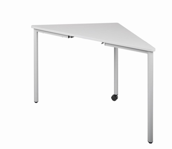 Pythagoras Dreiecktisch, Melamin mit Führung, 120x85x85cm
