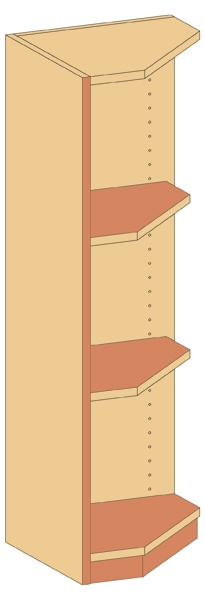 Unter-Eckschrank   BxHxT 50 x 120 x 50 cm