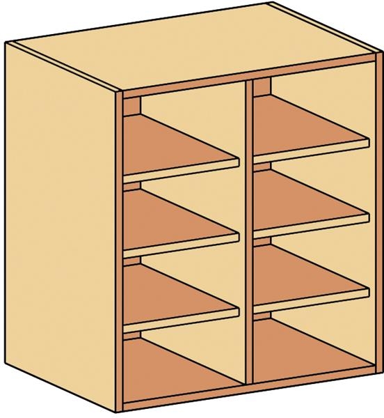 Materialcontainer als Aufsatzschrank   BxHxT 70,2 x 80 x 50 cm