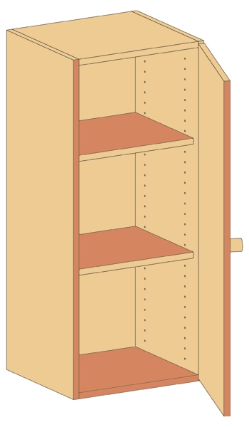 Aufsatzschrank   BxHxT 60 x 110 x 40 cm